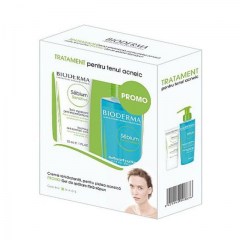 Sebium Sensitive + Gel spumant Sebium, tratament pentru piele acneică, Bioderma 